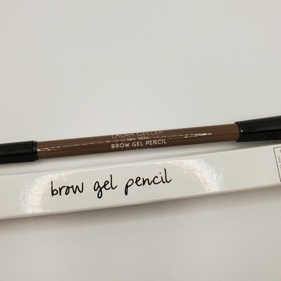 π Laura Geller Brow Gel Pencil + Built in Sharpener Brush in Charcoal BNIB - Picture 4 of 16